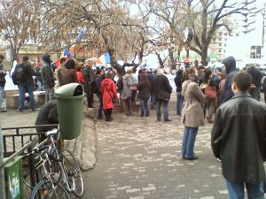 protest universitate 30 martie 2012 impotriva exploatarii gazelor de sist