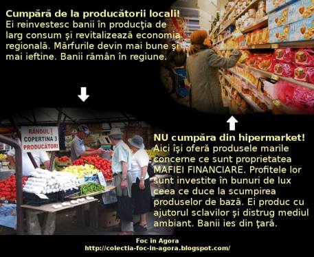 piata vs impotriva anti contra supermarket cumpara fructe si legume de la piata agroalimentara nu din hypermarket magazin banii ies din tara producatorii locali sufera